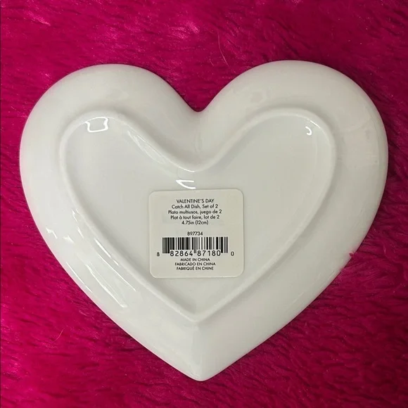 Kate Spade heart shaped trinket holders set of 2 - Picture 7 of 9